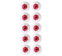 LIFKOME 10pcs Halloween Plastic Fake Eyes Red Veined Eyeball Props for Party Decorations Horror for Trick Treat Bags and Haunted House Supplies