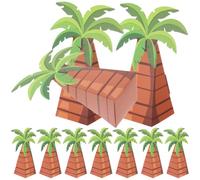 LIFKOME 10pcs Hawaiian Candy Box Palm Tree Modeling Paper Candy Packaging Case with Easy Assembly and Versatile Use for Weddings and Party Decor