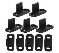 LIFKOME 10PCS Heavy Duty Barn Door Floor Guide with Black Pom Back to Back Design Plastic and Iron Construction Easy Installation Silent Operation for Home and Warehouse Sliding Doors