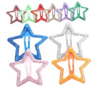 LIFKOME 10pcs Kawaii Star Snap Hair Clips for Girls Adorable Mixed Color Hair Barrettes for Daily Wear Parties and More Easy to Use for Little Girls