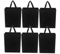 LIFKOME 10pcs Medium Black Kraft Paper Gift Bags with Handles Portable Packaging for Party Favors Business Boutique Weddings Retail Craft Fairs Classic Elegant Design
