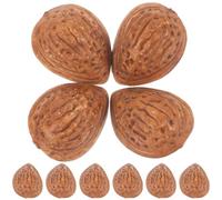 LIFKOME 10Pcs Mini Lifelike Artificial Almonds Faux Nut Models Decorative Food Props for Photography Table Scatter Home Party Decoration