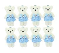 LIFKOME 10Pcs Mini Plush Bear Dolls Soft Stuffed Animal Vivid Decorative Bear Plushies for Wedding Car Bouquets Home Sofa Decor