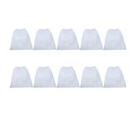 LIFKOME 10pcs Non-Woven Nail Dust Pouch with Elastic Cord for Nail Art Dust Collector Replacement Vacuum Cleaner Bags Suitable for White Fabric
