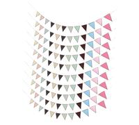 LIFKOME 10pcs Pennant Decoration Multicolor Pennant Flags School Triangle Flag Bunting Party Banners Disco Party Prop Festival Banner Decoration Fiesta Classroom Paper