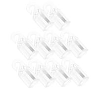 LIFKOME 10pcs Pom Plastic Blind Wand Hooks Replacement Lightweight Curtain Rod Accessories Clear Blind Pole Rod Hooks Easy Install Window Drapery Wand Parts