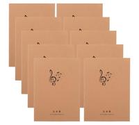 LIFKOME 10pcs Portable Music Notebook Creative Manuscript Staff Notebook for Guitarists Piano Music Practice Composition