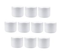 LIFKOME 10Pcs Refillable Portable Cream Boxes Cosmetic Sample Containers Compact Lightweight Travel Facial Cream Jars with Spiral Sealing Design
