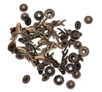 LIFKOME 10pcs Retro Deer Alloy Snap Button Fasteners with Base, Bronze Zinc Alloy Snap Buckle Set for DIY Craft Accessories and Bag Clasps in UK
