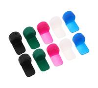 LIFKOME 10pcs Silicone Clarinet Thumb Rest Cushions Ergonomic Round Finger Pad with Long Handle for Comfortable Grip Fit Woodwind Instrument Accessories in Black White Blue Pink Green