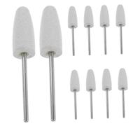 LIFKOME 10pcs Silicone Nail Drill Bits Set Multi-functional Polishing Grinding Heads for Manicure Pedicure Cuticle Removal Compatible with Russian Japanese Techniques