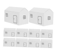 LIFKOME 10PCS Small House Shaped Treat Boxes for Wedding Favors and Party Desserts Compact Paper Candy and Cookie Packaging Creative White Boxes