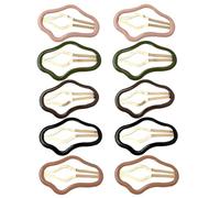 LIFKOME 10pcs Snap Hair Clips for Women Cloud-shaped Hollow Hair Barrettes in Multi Colors for Bangs