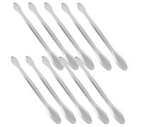 LIFKOME 10pcs Stainless Steel Mini Measuring and Sampling Spoons Double-headed 16cm Laboratory Stirring and Mixing Scoops for Experiment and Medicine