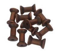 LIFKOME 10Pcs Vintage Wooden Empty Spools Handcrafted Sewing Machine Bobbins for Ribbon Crafts Embroidery DIY Home Studio Decoration with Antique Style