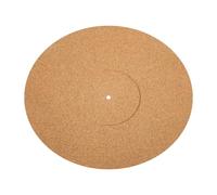 LIFKOME 12-Inch Natural Cork Turntable Record Mat Groove, Disc Protective Pad for Vinyl Record Players, Shock Absorption and Anti-Static Platter Mat for Home Use