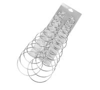 LIFKOME 12 Pairs Big Earrings Set Multiple Silver Jewelry for Women Lightweight Design Easy to Wear and Remove for Various Occasions