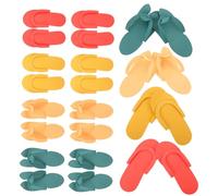 LIFKOME 12 Pairs Disposable Pedicure Slippers for Hotel Spa Home EVA Material Lightweight Assembled Footwear Comfortable Guest Shoes for Travel and Nail Salon Use