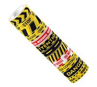 LIFKOME 12 Rolls Colour Masking Tape Warning Slogan Set