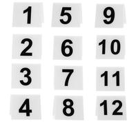 LIFKOME 12pcs Acrylic Number Markers for Party Games and Crime Scenes Tabletop Number Signs for Restaurants and Detective Themes Role Identification for Enhanced Gameplay