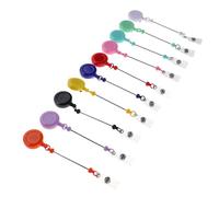 LIFKOME 12pcs Beadable Lanyard Retractable Badge Reel Clip Diy Badge Reel Lanyard Rope Id Card Holder for Nurse Swivel Accessory