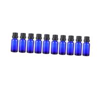 LIFKOME 12pcs Blue Perfume Sub Bottles Essential Oil Travel Bottles Big Lid Drip Hole Leakproof for Diy