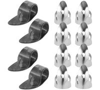 LIFKOME 12pcs Celluloid Electric Guitar Picks Set 4 Black Thumb Picks Ukulele and Bass for Fingerstyle Playing