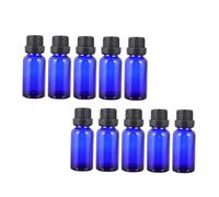 LIFKOME 12pcs Essential Oil Empty Bottle Big Lid Drip Hole Travel Bottle Glass for Fragrance Perfume Sub-packing Use in
