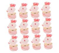 LIFKOME 12pcs Gift Box Candy Favor Boxes for Party Favors Biscuit Barrel Empty Candy Bowl with Lid with Lids Tea Jar Paper