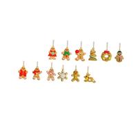 LIFKOME 12Pcs Gingerbread Man Hanging Pendants Christmas Tree Ornament Holiday Decoration Reusable Compact Festive Party Decor
