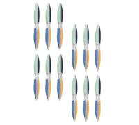 LIFKOME 12pcs Hexagonal Nail Files Set for Professional Use and Pedicure Abs Material Handheld Nail Files Multifunctional Manicure Tools Random Color