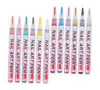 LIFKOME 12pcs Nail Art Pens for Professional and Beginner Use Fine Tip Nail Polish Markers for Dots Lines and Detailed Designs Portable Colored Graffiti Pens