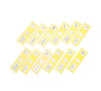 LIFKOME 12pcs Prepared Microscope Slides, Abs Plastic Plant Specimens Collection, Yellow Botanical Sample Slides for School Science Experiments