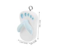LIFKOME 12Pcs Resin Decorative Fake Slipper Key Chain Pendants Bag Charms Accessories for Keys Backpack Car