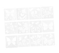 LIFKOME 12pcs Reusable Butterfly Art Stencils Lightweight Templates for Wall Painting DIY Crafts Home Decor with Detailed Patterns for Wood Signs and Canvas