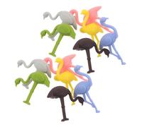 LIFKOME 12pcs Silicone Animal Drink Markers Flamingo Wine Glass Charms Reusable Food-grade Silicone Tropical Party Decor Christmas Cocktail Identifiers for Weddings Birthdays