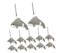 LIFKOME 12pcs Unique Little Dolphins Bag Pendant Plush Keychain Stuffed Animal Keyring Decor