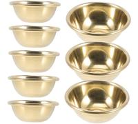 LIFKOME 14pcs Multi-Function Offering Cups Decorative Brass Altar Bowls for Meditation Rituals and Home Decor for Worship Water Offering and Collectible Art