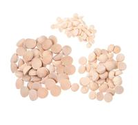 LIFKOME 150Pcs DIY Split Wooden Balls Half Round Wood Beads Natural Unfinished Half Spheres for Crafts Earrings Ornaments Home Decorations and Party Supplies