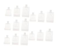 LIFKOME 15pcs Portable Refillable Travel Lotion Pouches with Transparent Design for Toiletries Makeup Shampoo and Shower Gel Storage Convenient Airport Security Compliant Bags for Men and