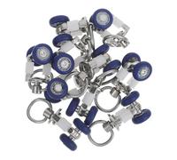 LIFKOME 15pcs Silent Curtain Track Wheels with Metal Bearing Rollers, Bendable Ceiling and Wall Mount Gliders for Drapery Rails, Small Pulley Hooks for Bedroom and Office Curtains