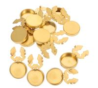 LIFKOME 15pcs Small Copper Shirt Button Covers 15mm Clip-on No Sew Cufflink Button Covers for Men Women Formal Dress Shirts Casual Blouses Sleeve