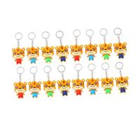 LIFKOME 16pcs Cartoon Tiger Keychains for Chinese Year Zodiac Tiger Keyrings Keyring for Car House and Work Keys Great for Family and Friends