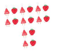LIFKOME 16pcs Cute Cartoon Plush Fruit Keychain Adorable Bag Hanging Decor for Boys and Girls and Adults Includes Strawberries and Watermelons Lightweight Keyring Pendant for Parties and