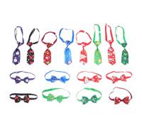 LIFKOME 16pcs Pet Bow Tie Christmas Pet Ties Webbing Mixed Style, Comfortable, Reusable, Skin-friendly, Washable for Cosplay Parties and Other Occasions for Dogs, Cats and