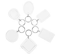 LIFKOME 18pcs Photo Key Chains Blank Picture Frame Key for Photos Hanging Decoration Creative Design for Family and Friends Memories