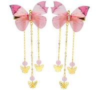 LIFKOME 1pair Elegant Tassel Butterfly Hairpins for Boys and Girls Chinese Style Hair Accessories for Festivals and Dress Matching Adorable Vintage Barrettes for Girls
