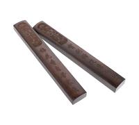 LIFKOME 1pair Polished Solid Wood Calligraphy Paperweight Smooth Surface Flat Paper Holder for Chinese Painting Writing Heavy Desk Accessory for Home Office Use