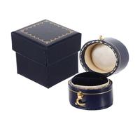LIFKOME 1pc Box Vintage Jewelry Box Jewelry Holder Portable Case Ring Boxes for Mini Stand Portable Organizer Bulk Items for Leather Paper Blue