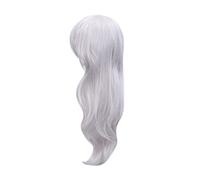 LIFKOME 1pc Curly Silver-gray Cosplay Wig Natural Looking Synthetic Hairpiece for Dancing Party Stage Performance Halloween Costume and More